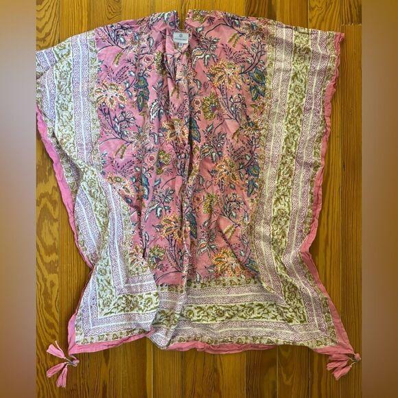 Pax Philomena Rosa Tropicale Short Cotton Kaftan - Picture 3 of 9